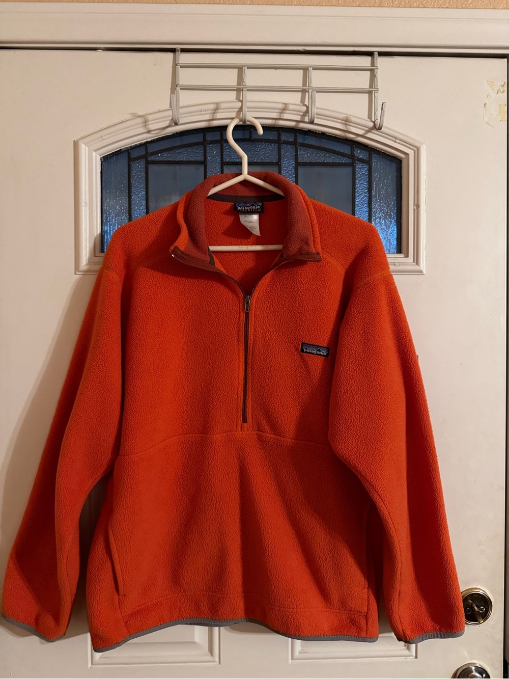 Patagonia Men's Bright Orange Half-Zip Synchilla Pullover